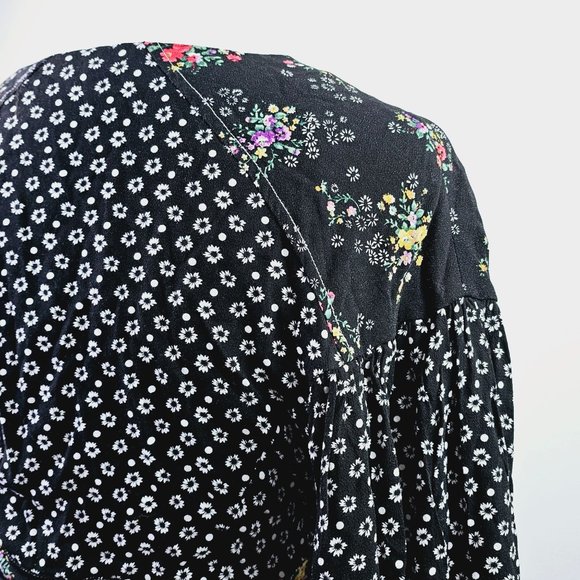 Free People Women's Floral Wonderland A-line Dress, Black, Sz S - Picture 4 of 13